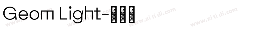 Geom Light字体转换